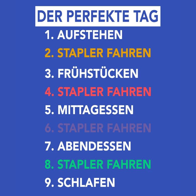 Staplerfahrer Gabelstaplerfahrer Stapler Hubwagen