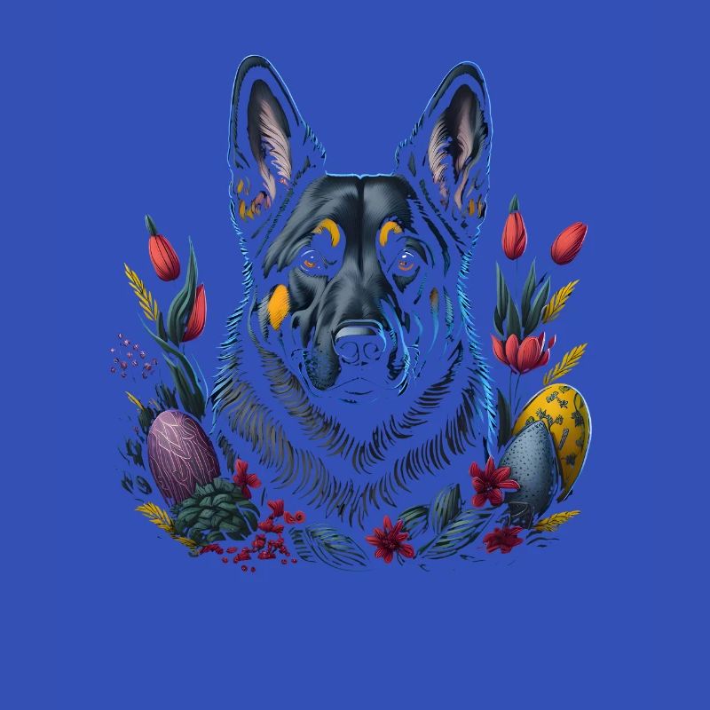 Easter Spring German Shepherd Dog
