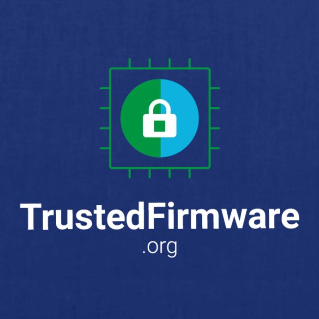 TrustedFirmware Logo vertical white
