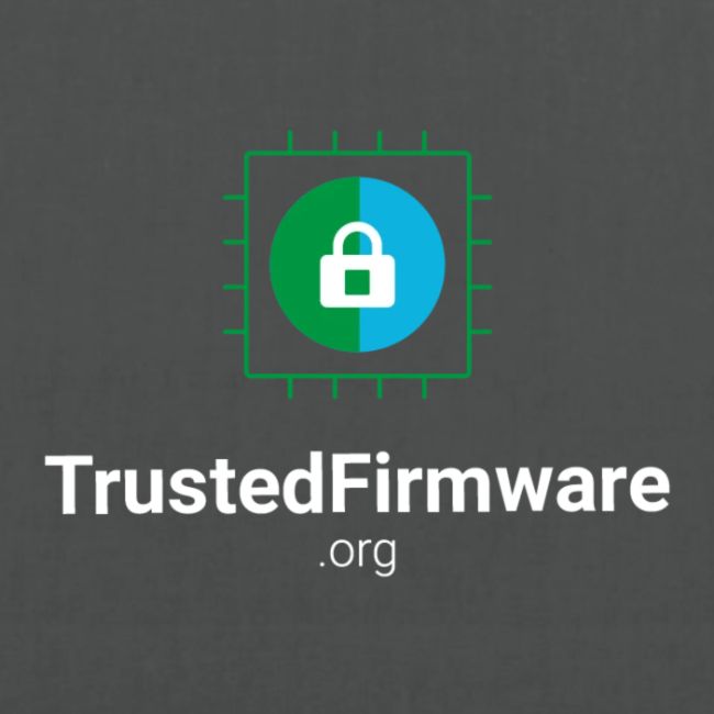 TrustedFirmware Logo vertical white