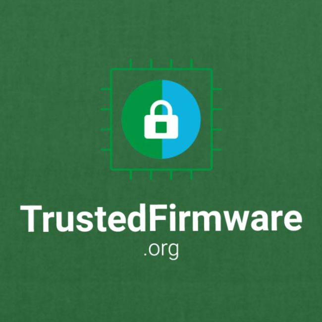 TrustedFirmware Logo vertical white