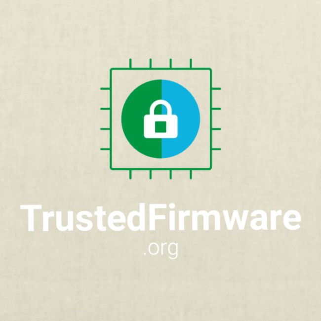 TrustedFirmware Logo vertical white