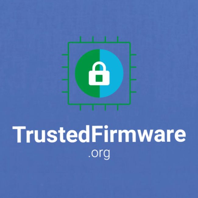 TrustedFirmware Logo vertical white