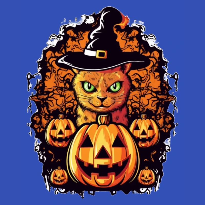 Conception d’Halloween Cat Magic