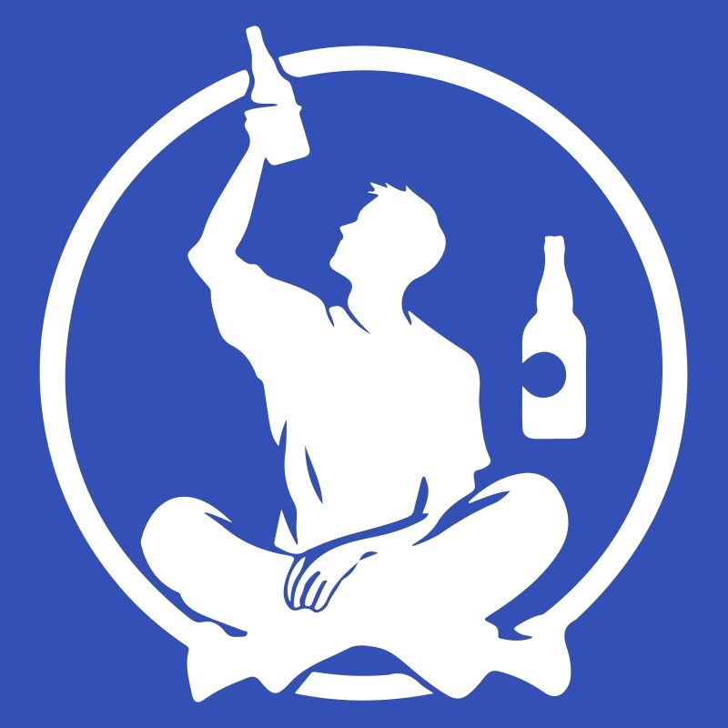 Silhouette Mann Mit Bier