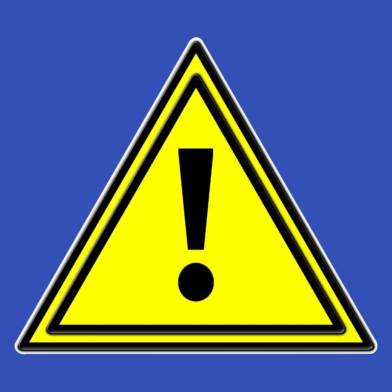 Warning triangle error warning triangle warning sign yellow
