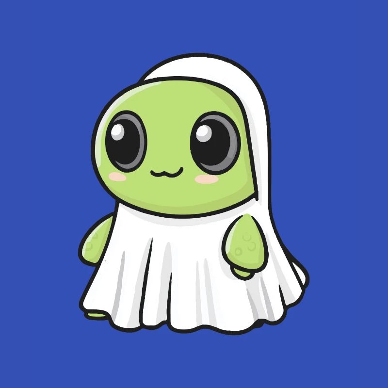 Turtle Halloween Comic Ghost