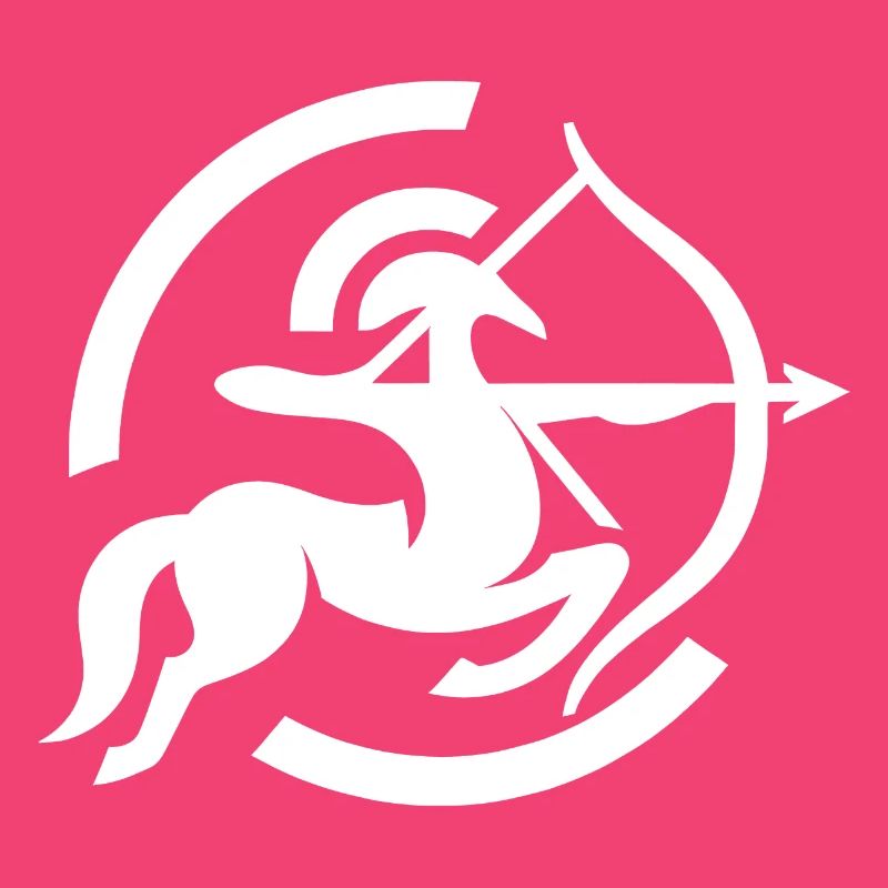 Zodiac Sagittarius Arc Icon Minimalistic White