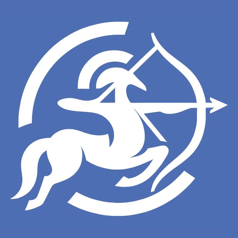 Zodiac Sagittarius Arc Icon Minimalistic White