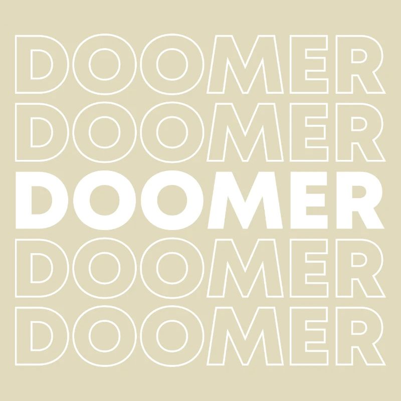 Conception de logo de texte Doomer