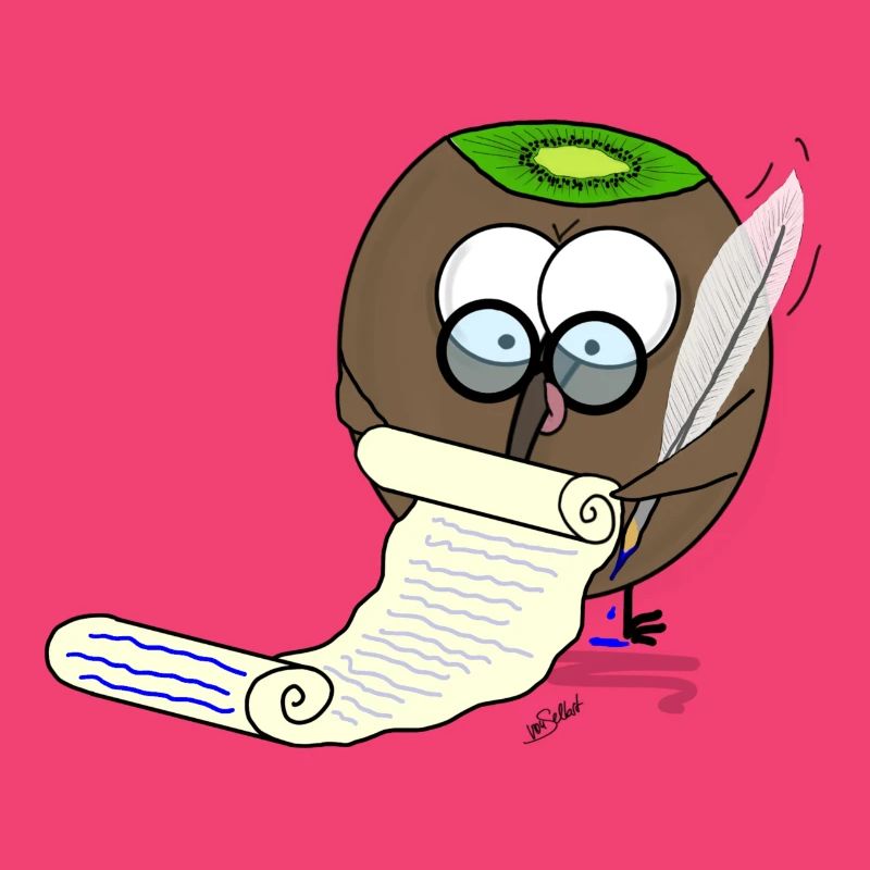 Beaked fruit taking notes, very dignified
