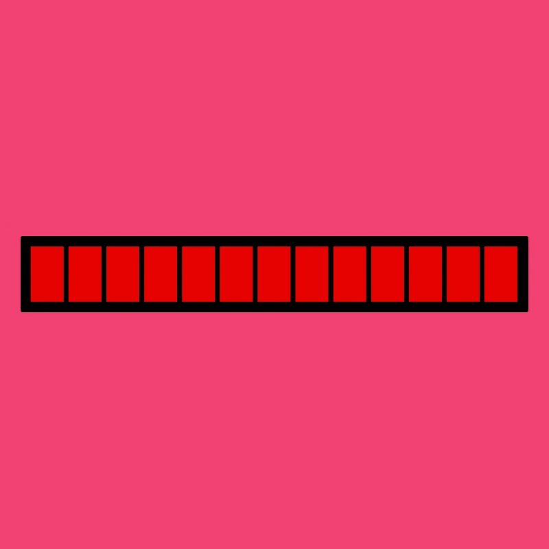 Rectangle loading bar Black Red (100%)