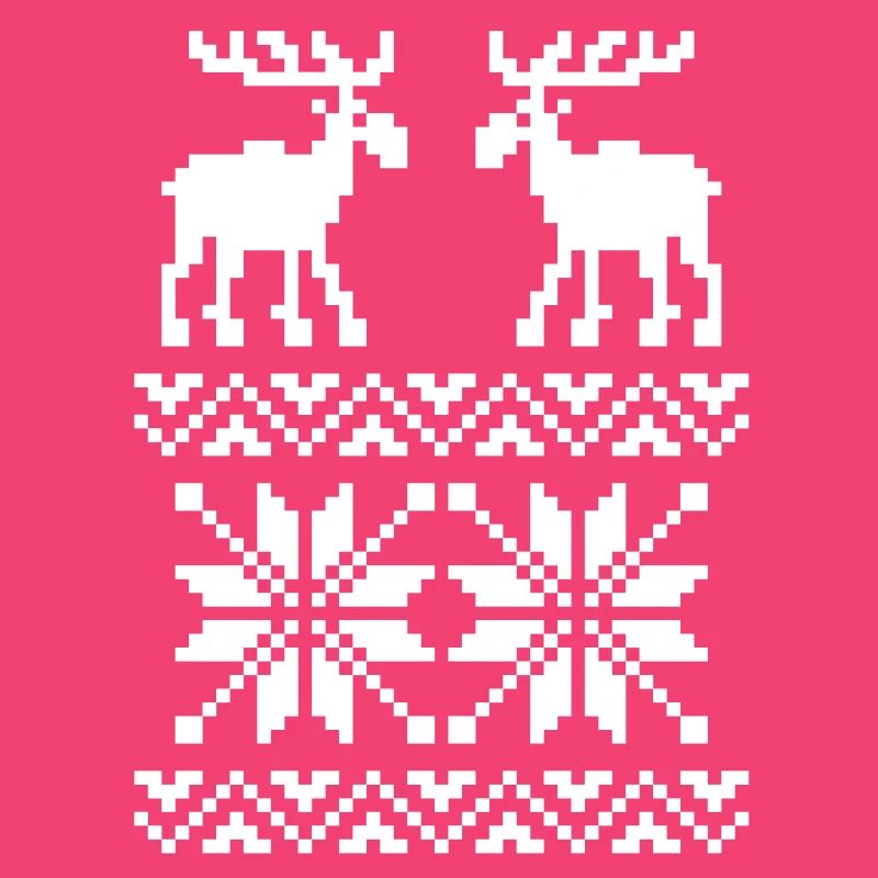 Elch-Muster-Weihnachtspullover