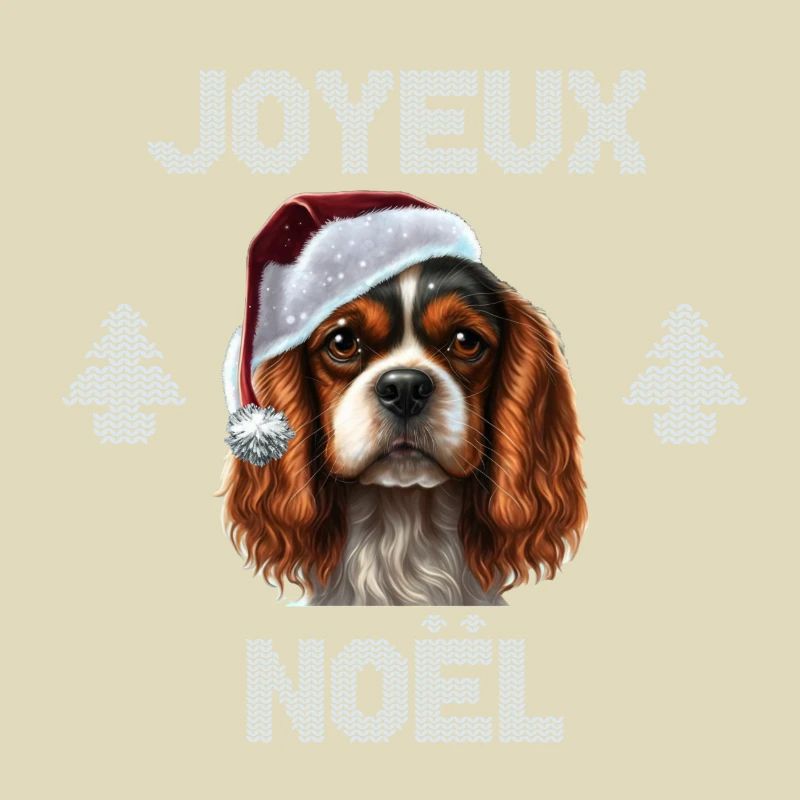 cavalier king charles joyeux noel pull noël chien