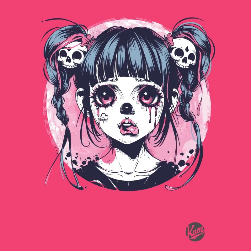 Lustiges Goth-Mädchen