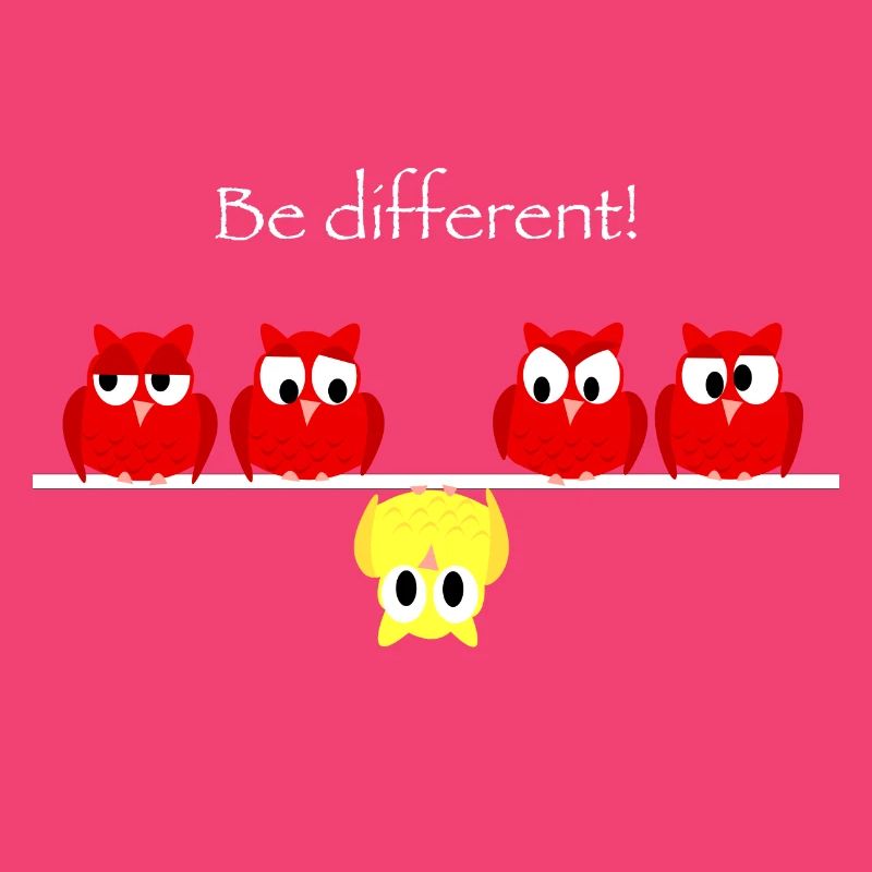 Soyez différent - pensez différemment avec les petits hiboux