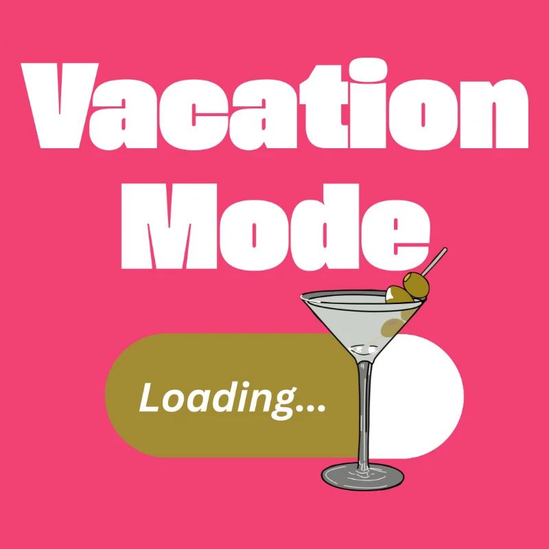 Vacation Mode On – Martini with loading bar (light)