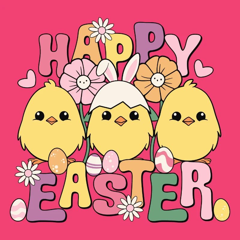 Happy Easter, Happy Easter, Easter Chicks, Easter Eggs