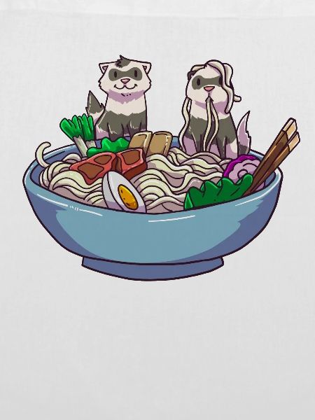 Frettchen in Nudelsuppe Illustration