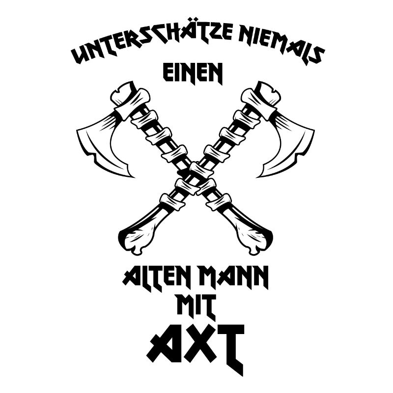 Alter Mann mit Axt