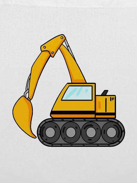 Löffelbagger Ausgräber Bagger Baumaschine