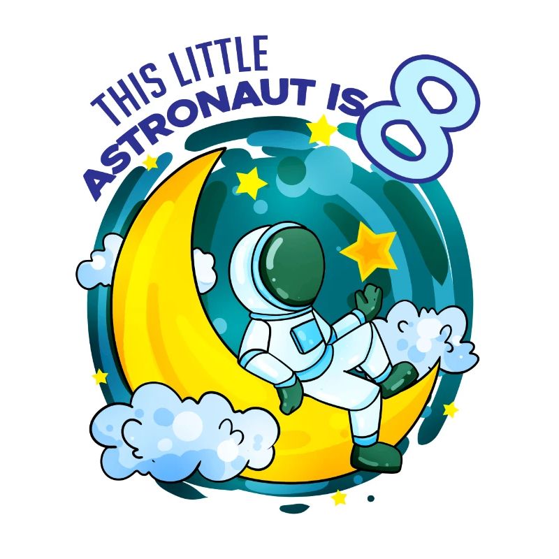 8e anniversaire 8 ans jeune astronaute de l’espace