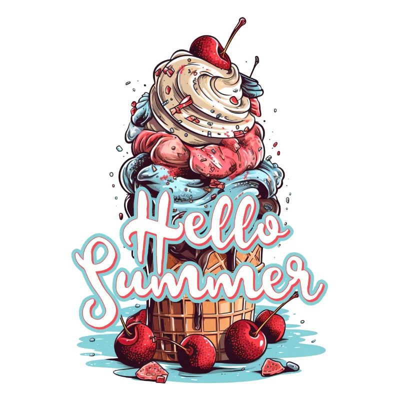 Hello Summer Eis Eiscreme Eisdiele