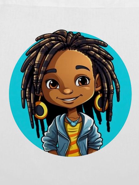 Lebensfrohe Dreadlocks Illustration