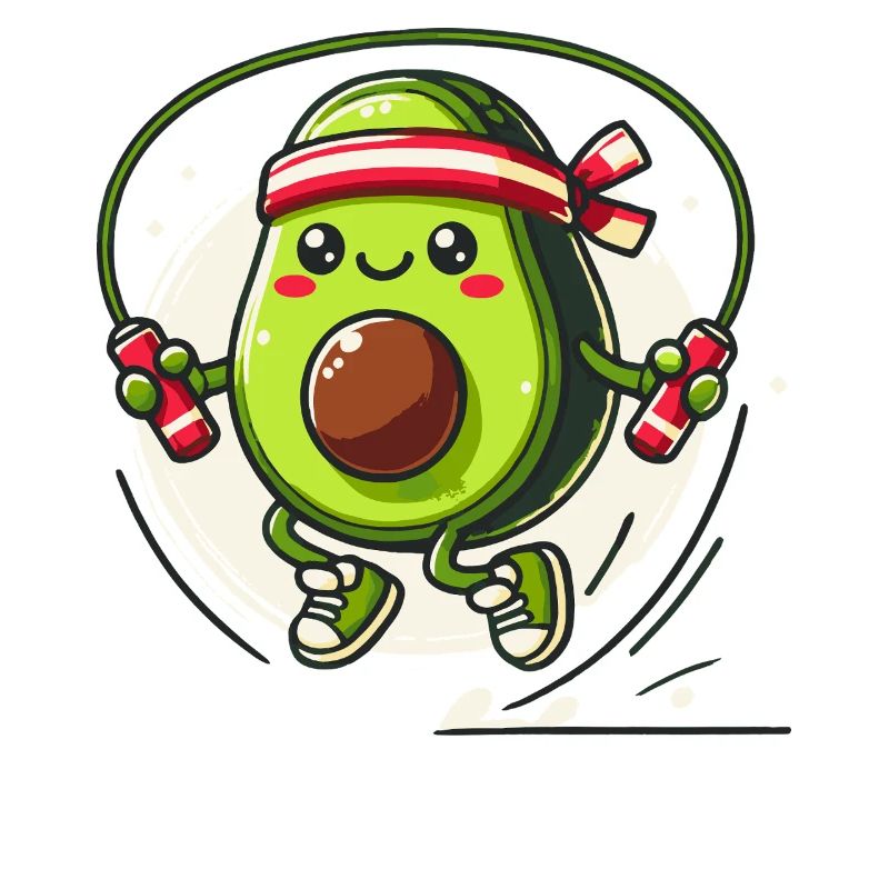 Jumping Avocado Workout Spaß