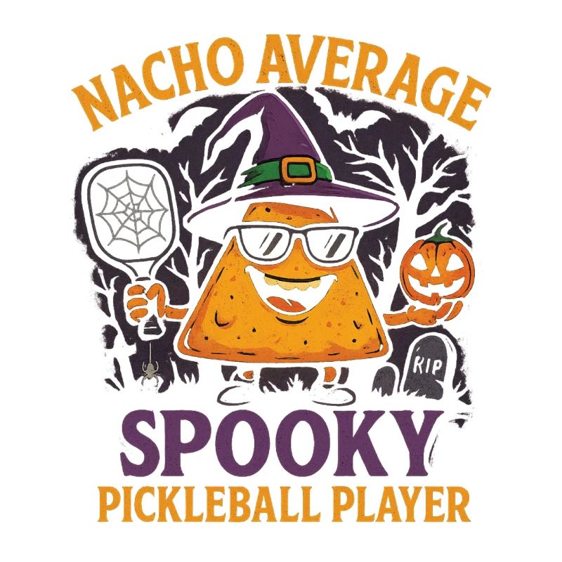 Nacho Average Spooky Pickleball Design
