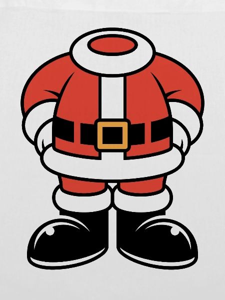 Große Santa Silhouette in Rot