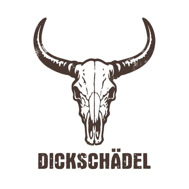 Stierkopf Schädel mit Hörnern - Dickschädel