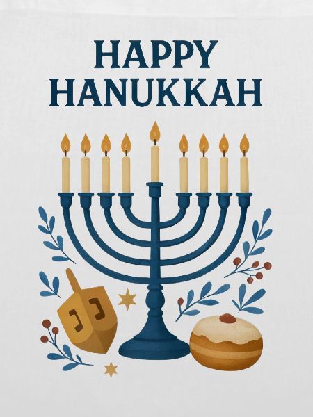 Happy Hanukkah Festliche Menorah