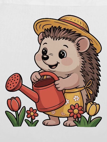 Gärtner-Igel mit Strohhut