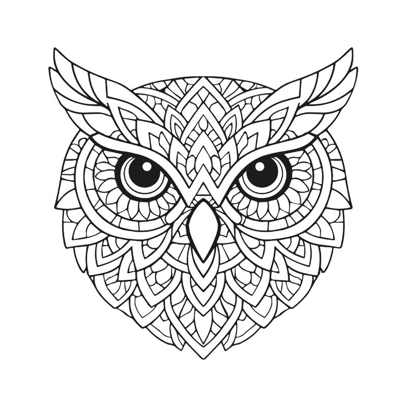 Mandala Eulen Ornament