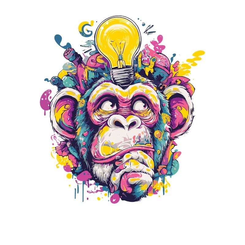 Leuchtender Affe Graffiti