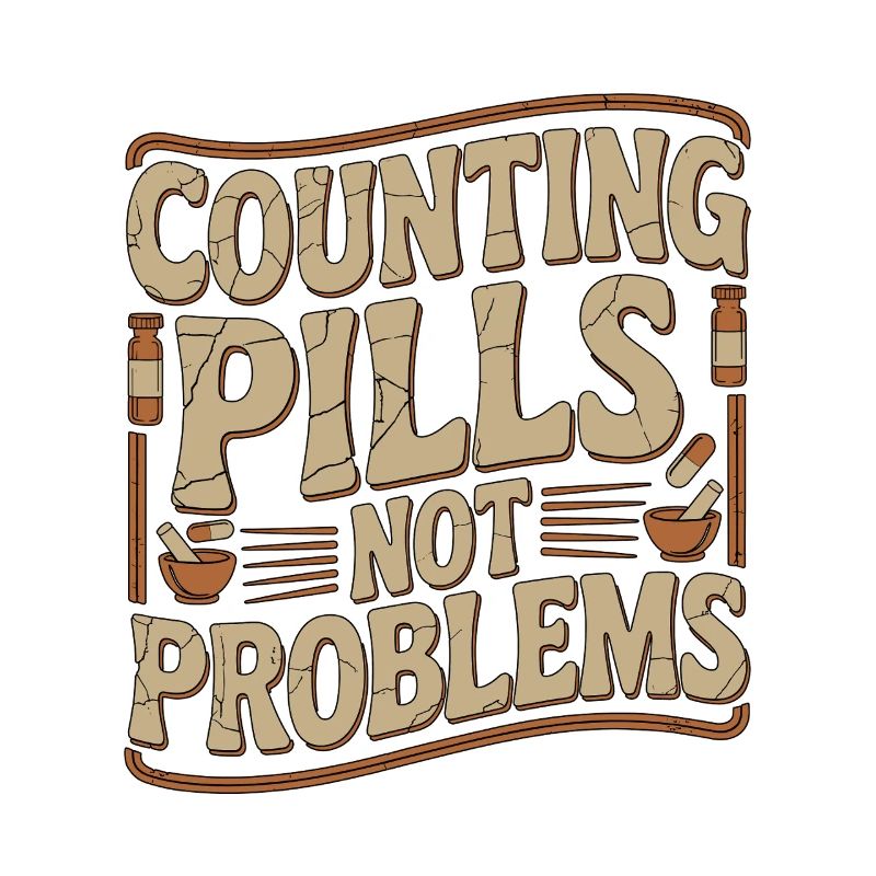 Pharmacist Student Counting Pills Pharmacy Trainee