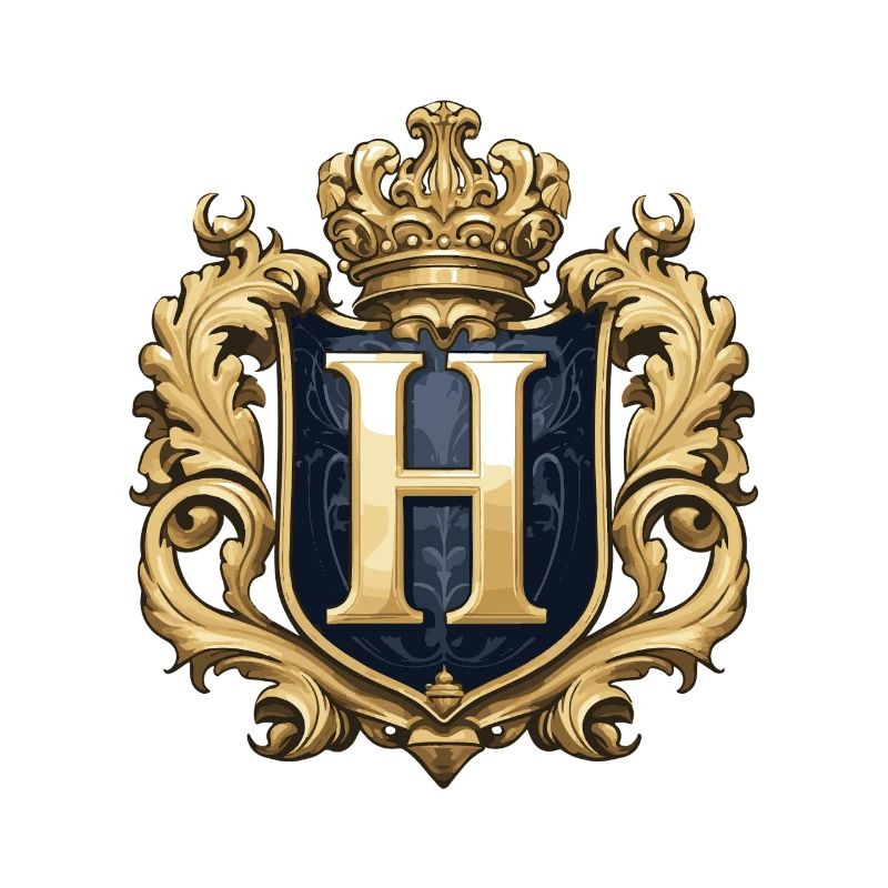 H Buchstabe Name Krone