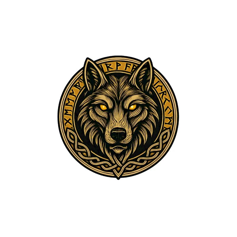 Wolfsmedaillon mit Runenring