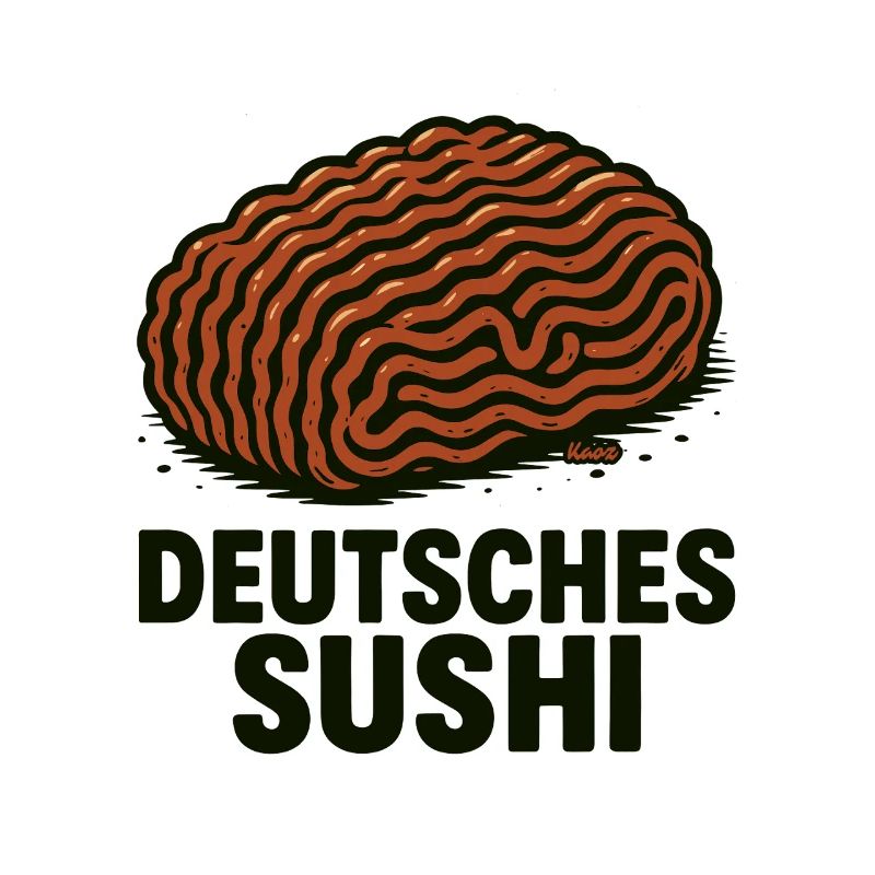 Deutsches Sushi  Hackfleisch Mett 