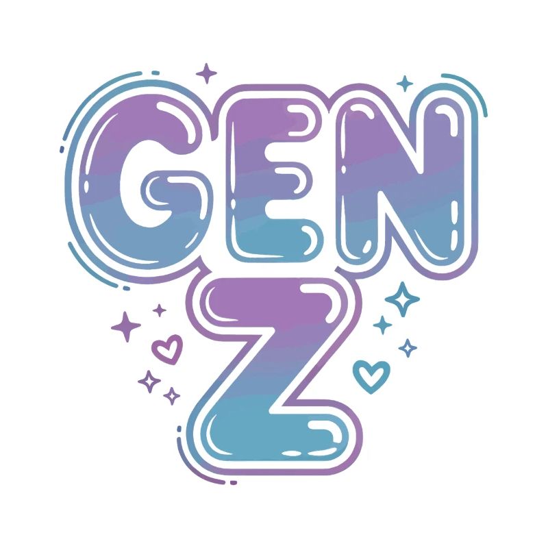 Gen Z Gradient Schrift Design