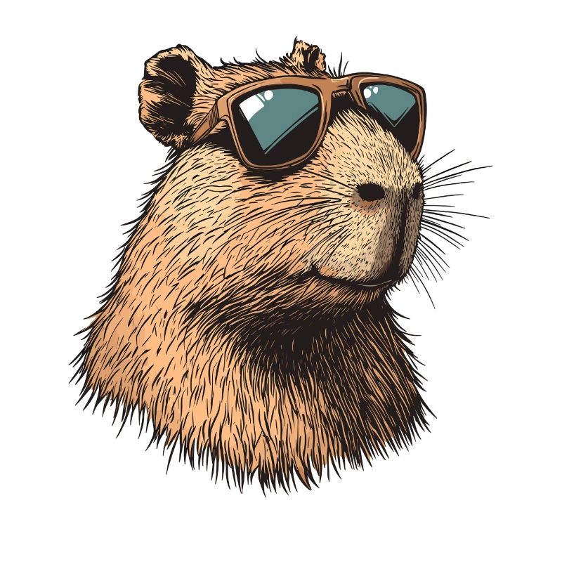 Capybara with sunglasses