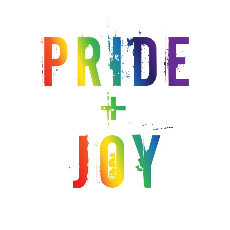 Pride Joy Rainbow LGBTQ Typography Design