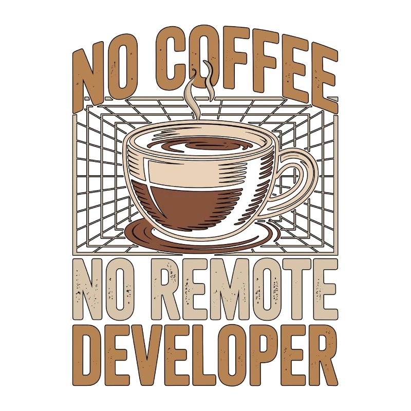 Remote Developer No Coffee Programmer Coffee Lover