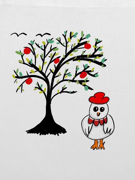 Apfelbaum Huhn Henne Hühner Baum 