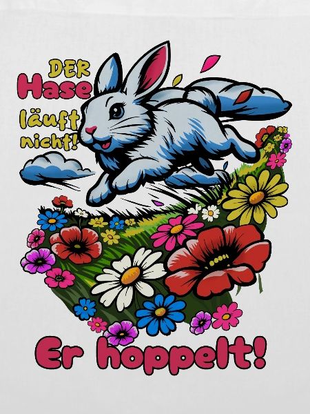 Der Hase läuft nicht. Er hoppelt!