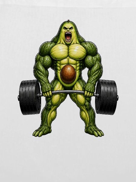 Avocado Gewichtheber Bodybuilder Fitness