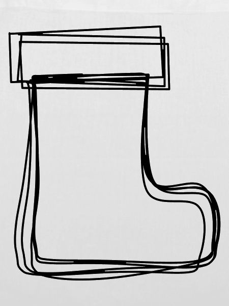 Nikolausstiefel handgezeichnet