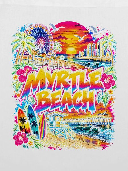 Myrtle Beach Neon Graffiti Strand