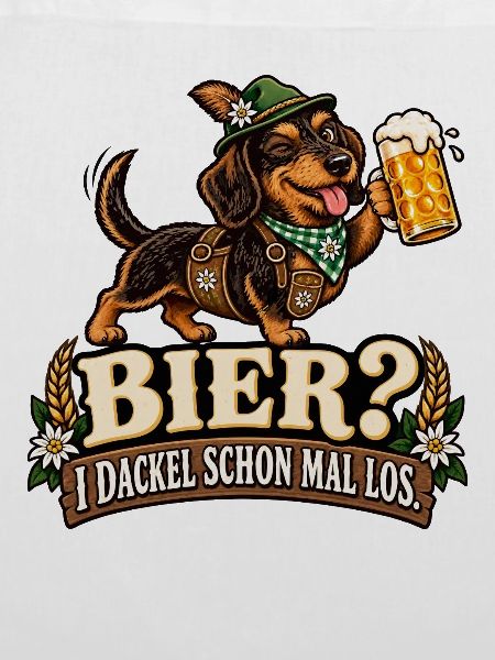 Lustiger Dackel im bayerischen Look